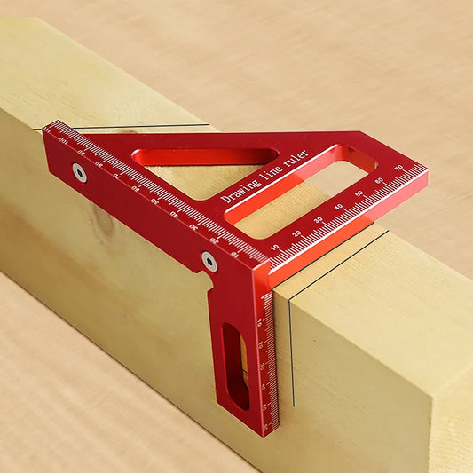 Woodworking Square Protractor Aluminum Alloy Miter Triangle